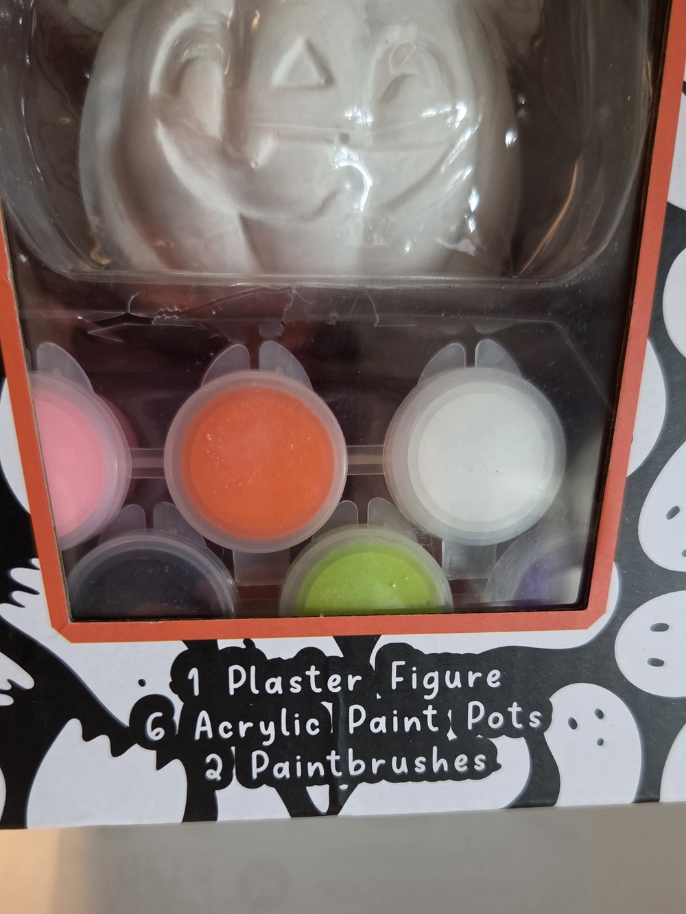 Paint-Your-Own Ghost & Pumpkin Kid’s Craft Set - Picture 3 of 4